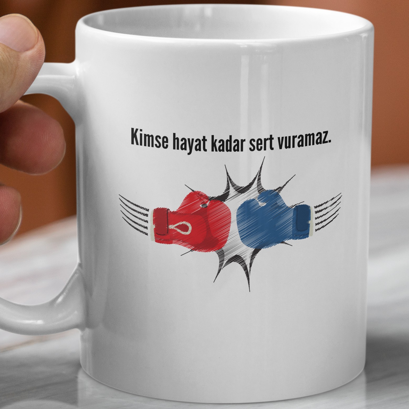 "Kimse Hayat Kadar Sert Vuramaz" Kupa Bardak