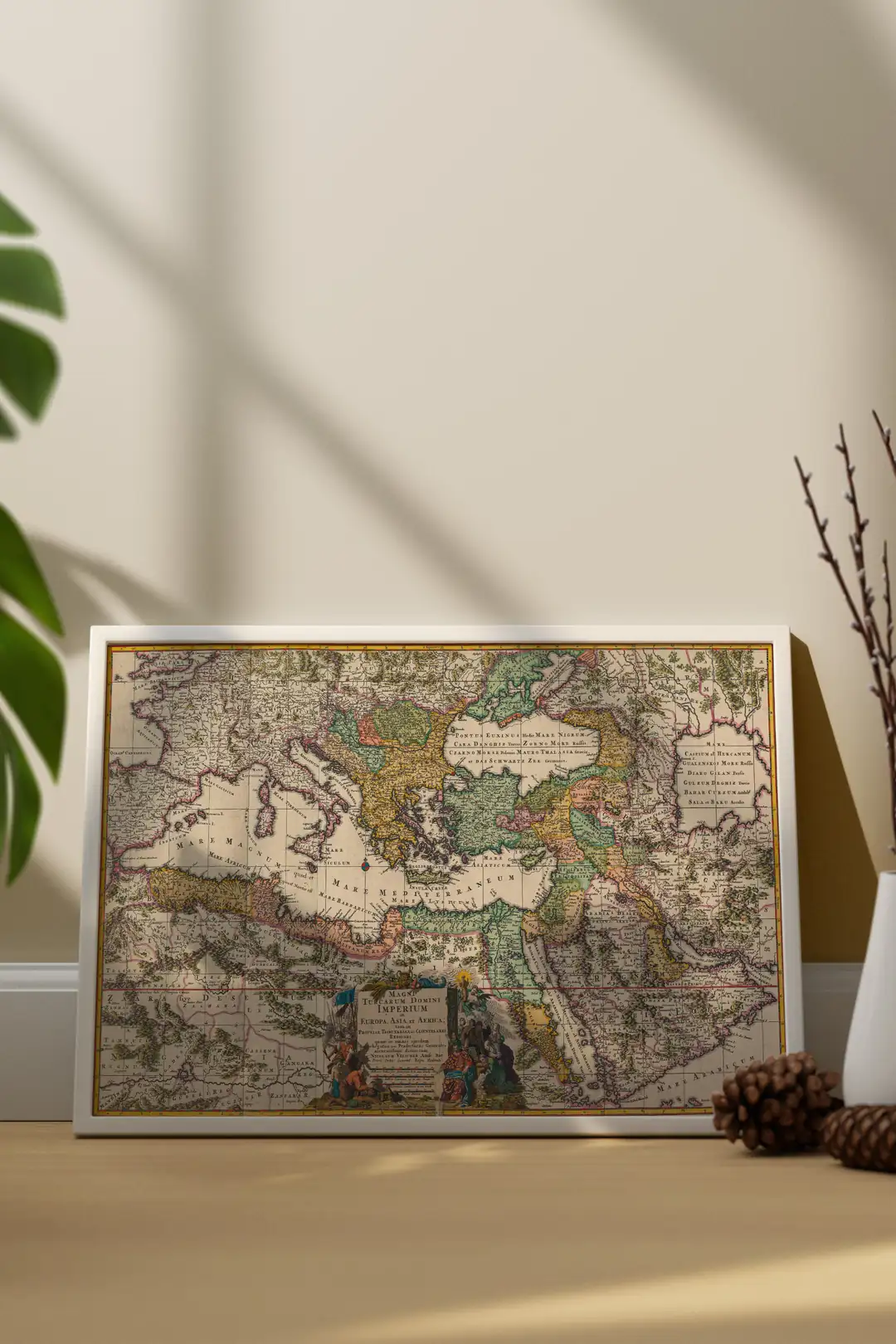 Nicolaes Visscher Türk İmparatorluğu Haritası Poster