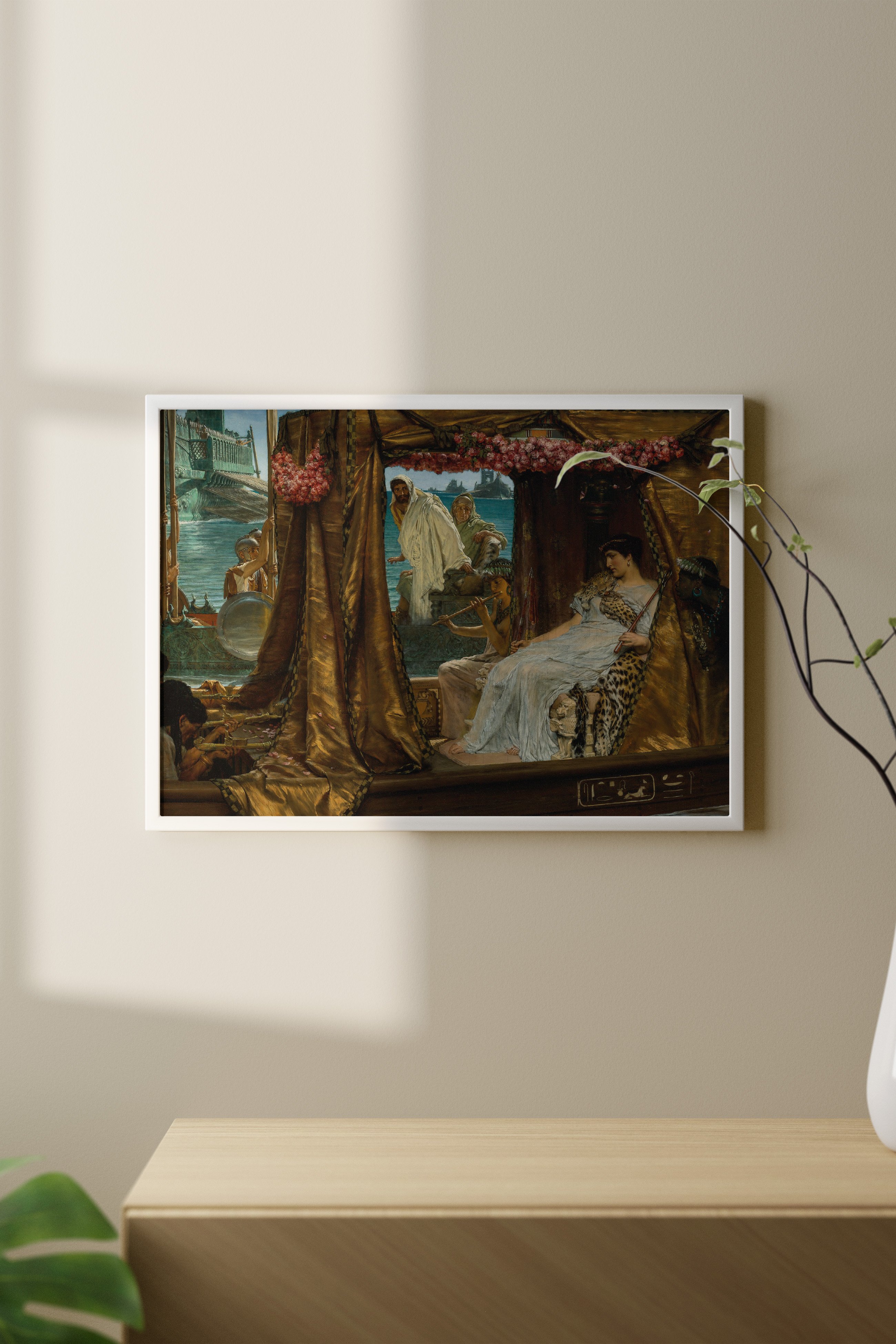 Sir Lawrence Alma Tadema - Marc Antony ve Kleopatra Poster