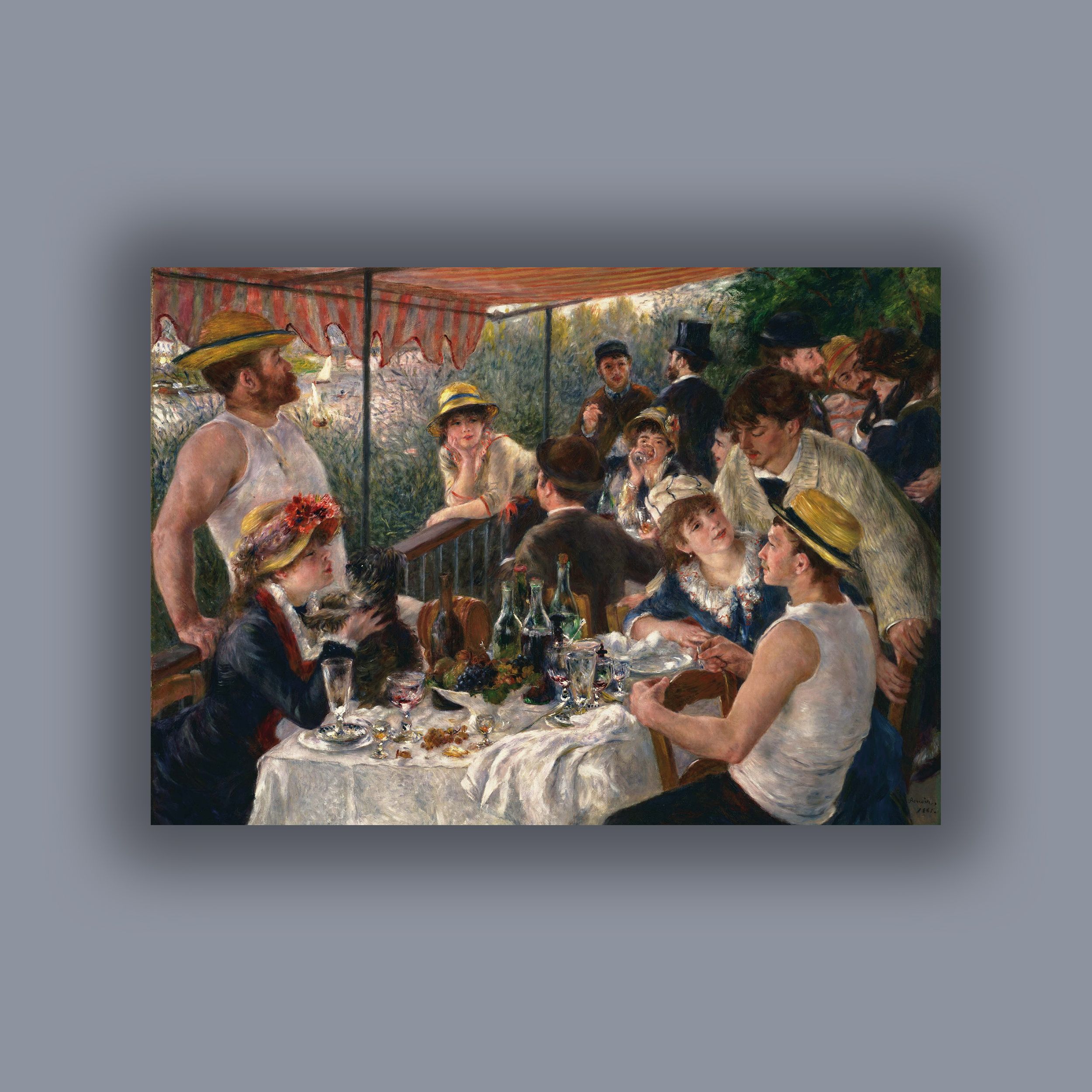 Pierre Auguste Renoir - Tekne Gezisinde Öğle Yemeği Poster