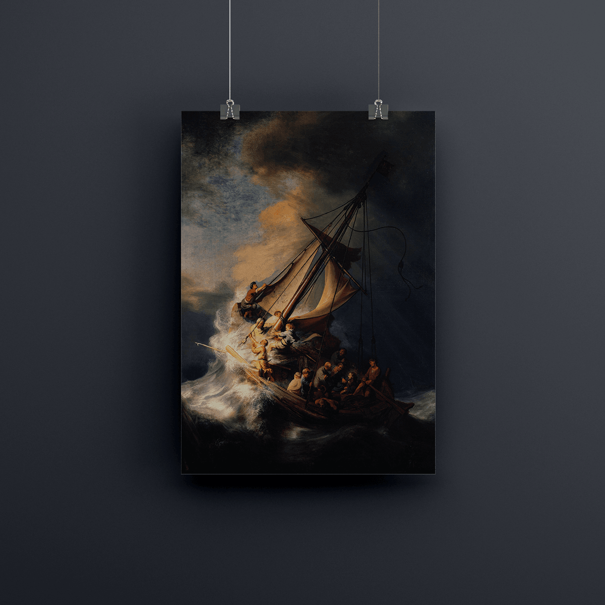 Celile Denizi'nde Fırtına Poster - Rembrandt