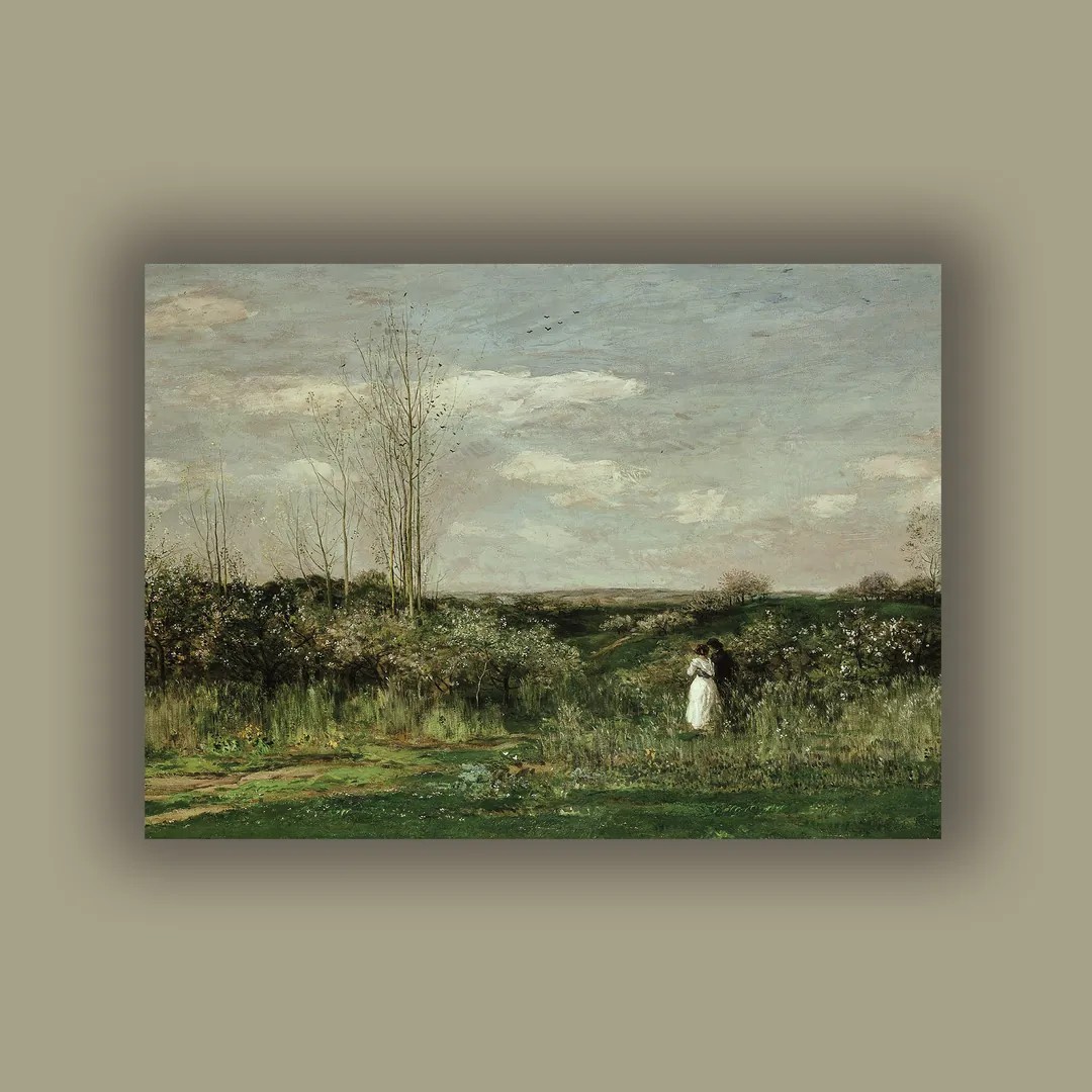 Charles-François Daubigny - Bahar Manzarası Poster