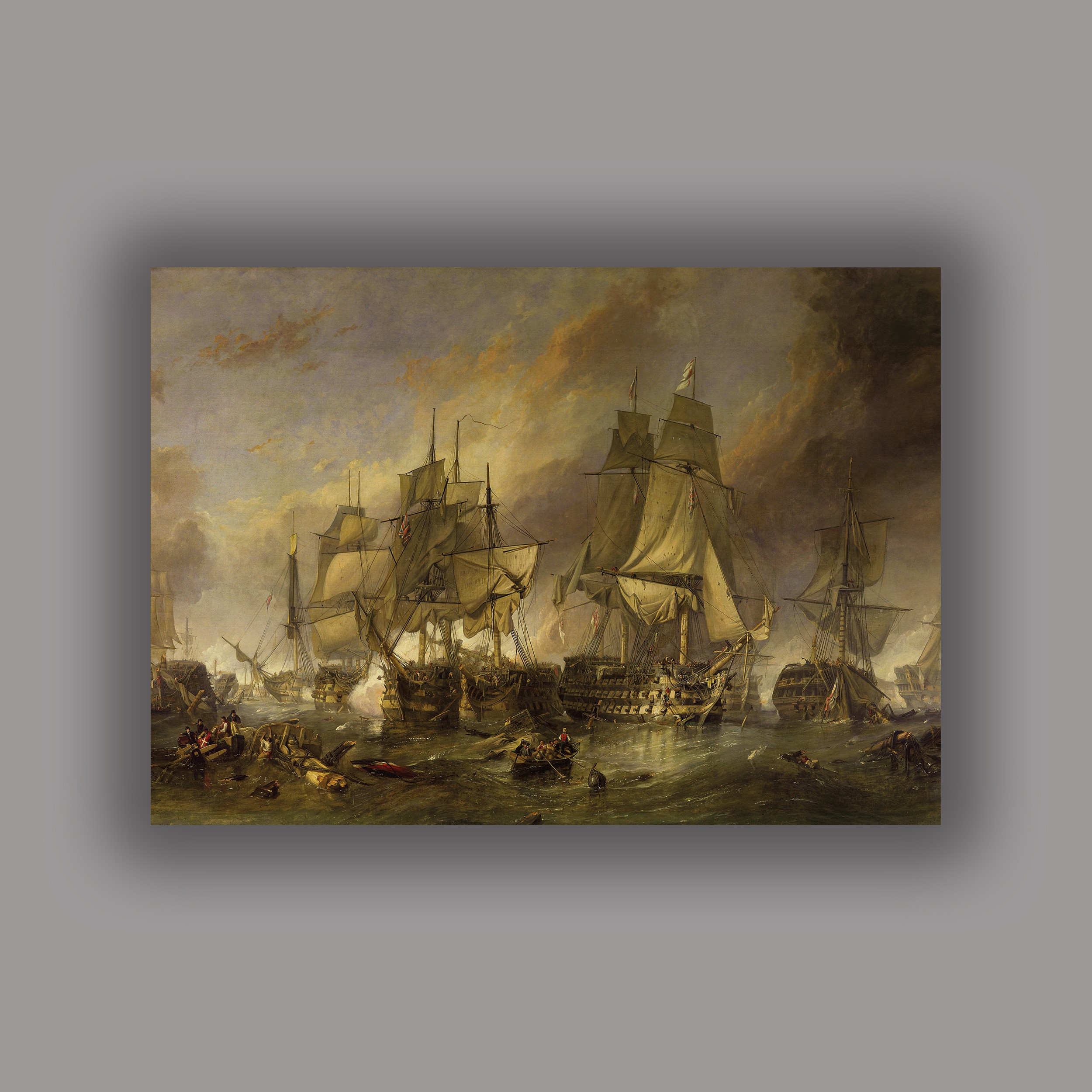 William Clarkson Stanfield - Trafalgar Savaşı Poster