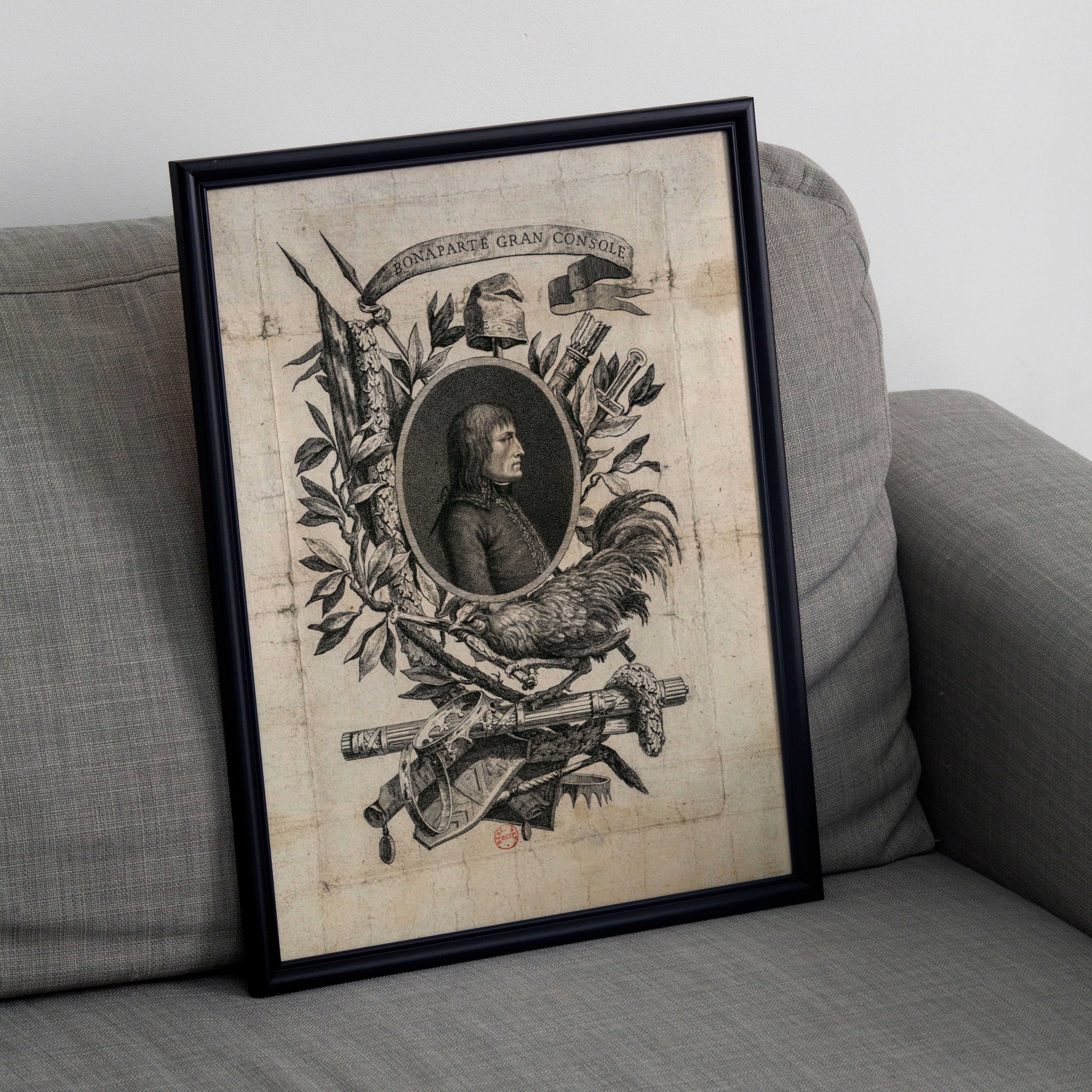 Birinci Konsül Napoleon Bonaparte Gravür Poster (1799)