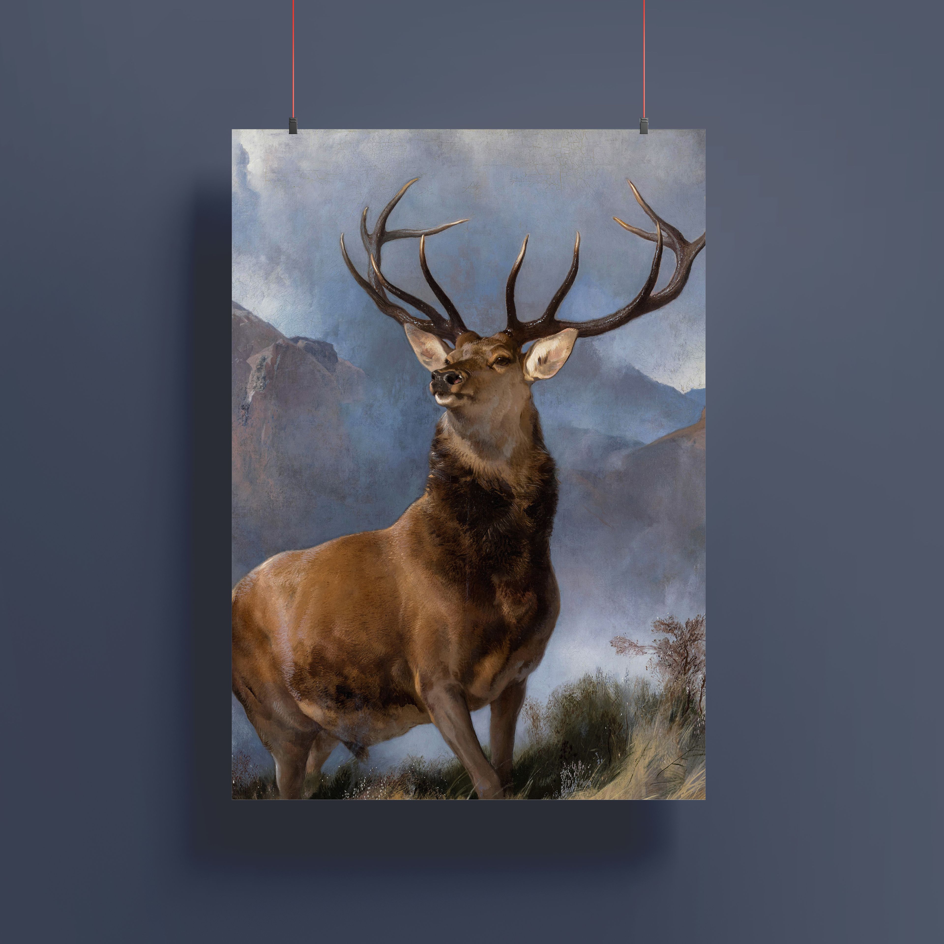 Edwin Henry Landseer - Dağ Krallığı (Kızıl Geyik) Poster