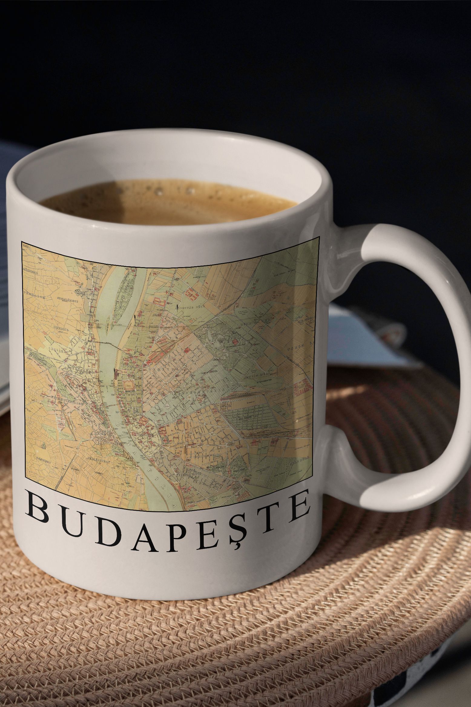 Budapeşte Haritası (1884) Kupa Bardak