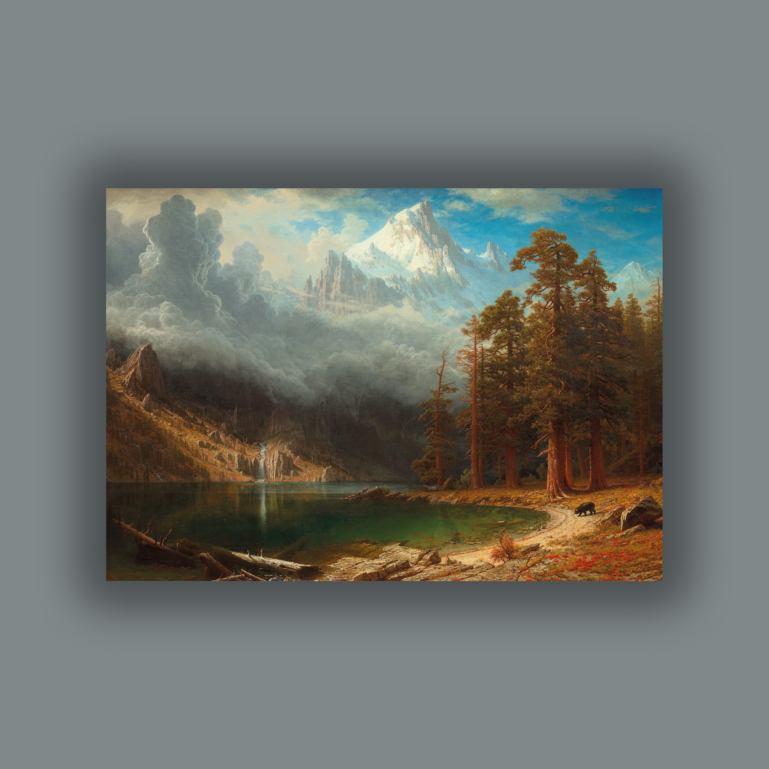 Albert Bierstadt - Corcoran Dağı Poster