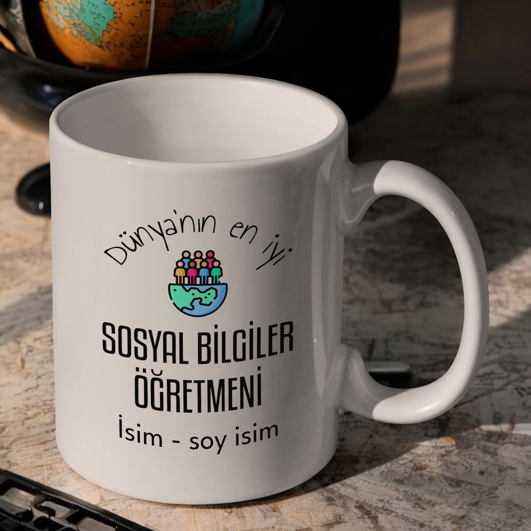 Dünyanın En İyi Sosyal Bilgiler Öğretmeni Kupa Bardak