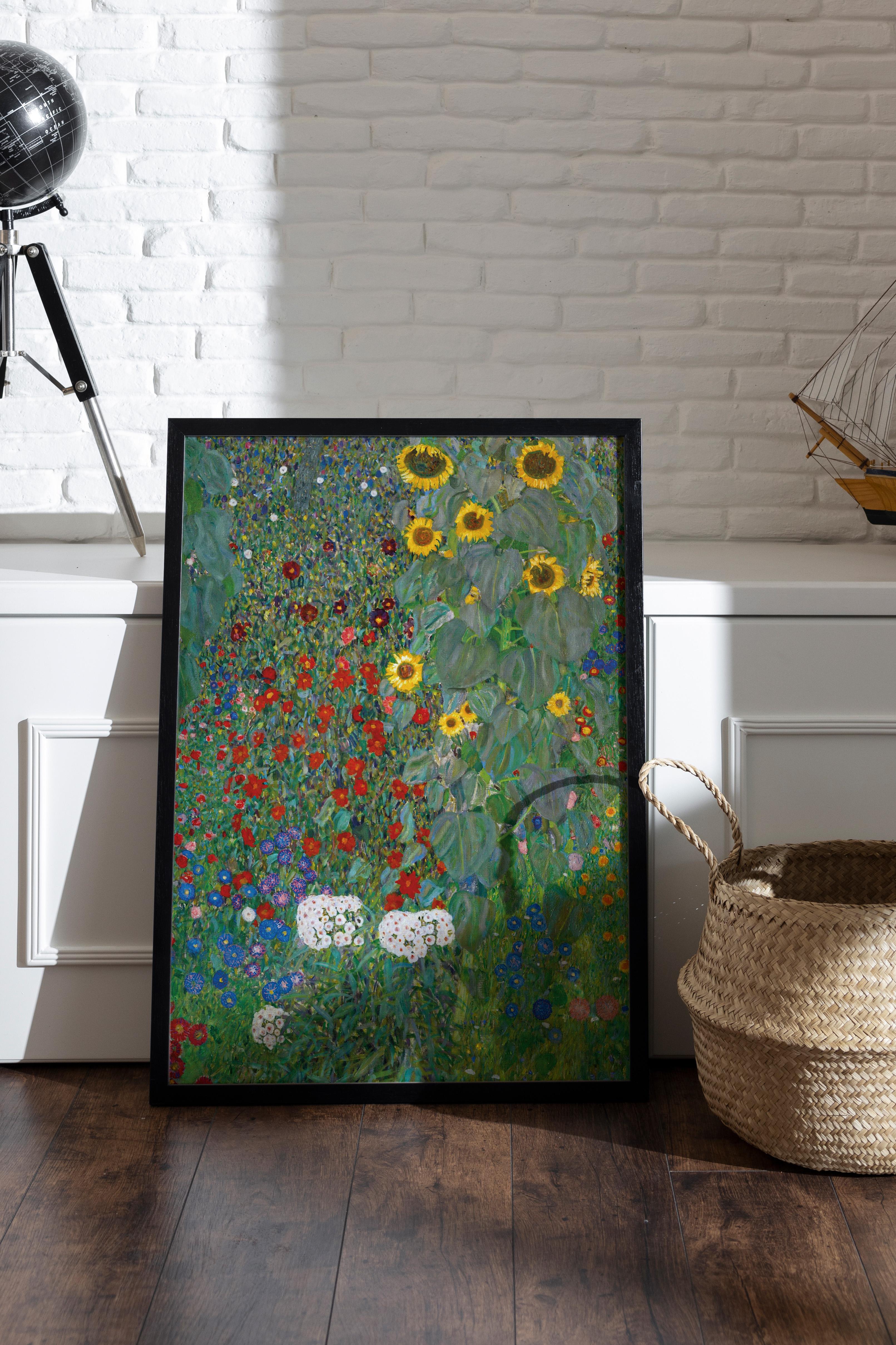 Gustav Klimt - Çiçek Bahçeleri Poster