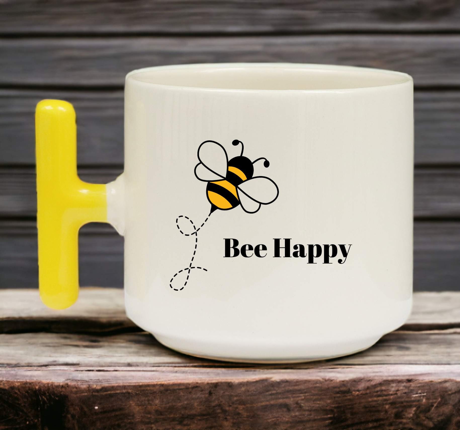 ''Bee Happy'' 1 - T Kulplu Kupa Bardak