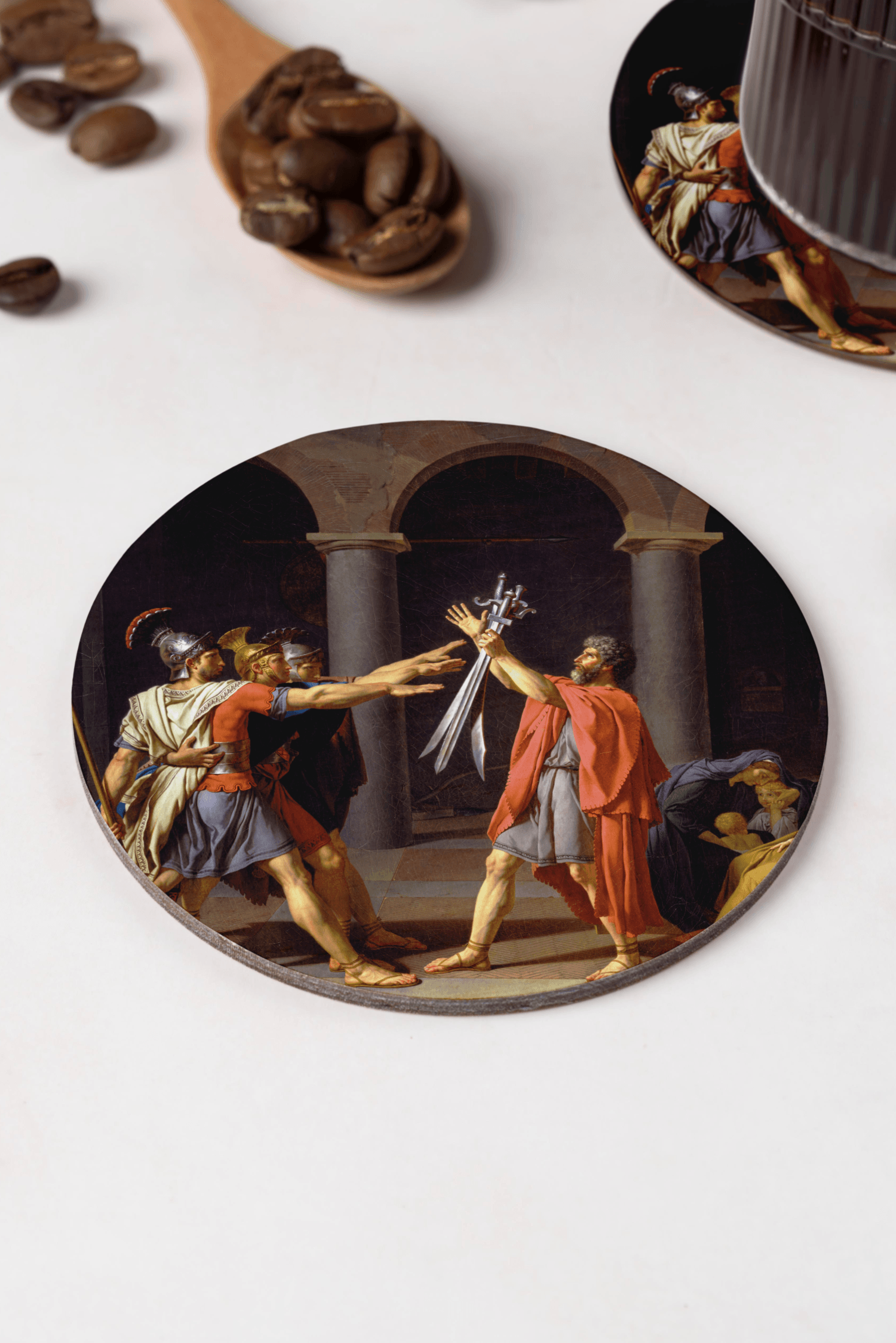Jacques Louis David - Horatii'nin Yemini Bardak Altlığı