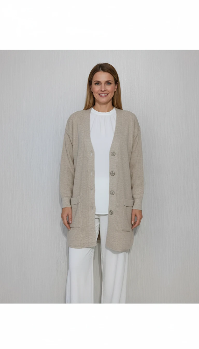 Örme Hırka M2 - Bej