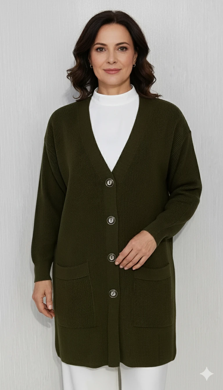 Örme Hırka M2 - Yeşil