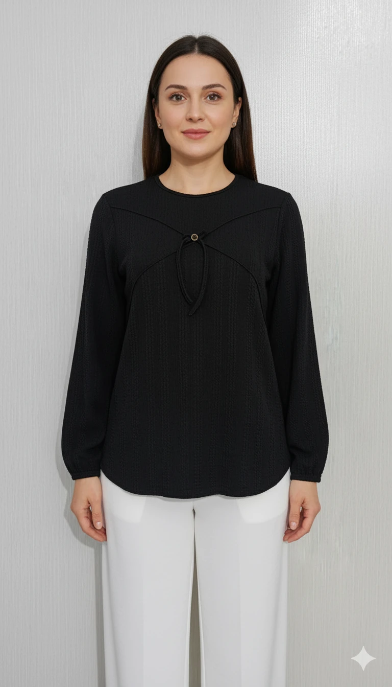 Kışlık Spor Lüx  Bluz H1 - Siyah