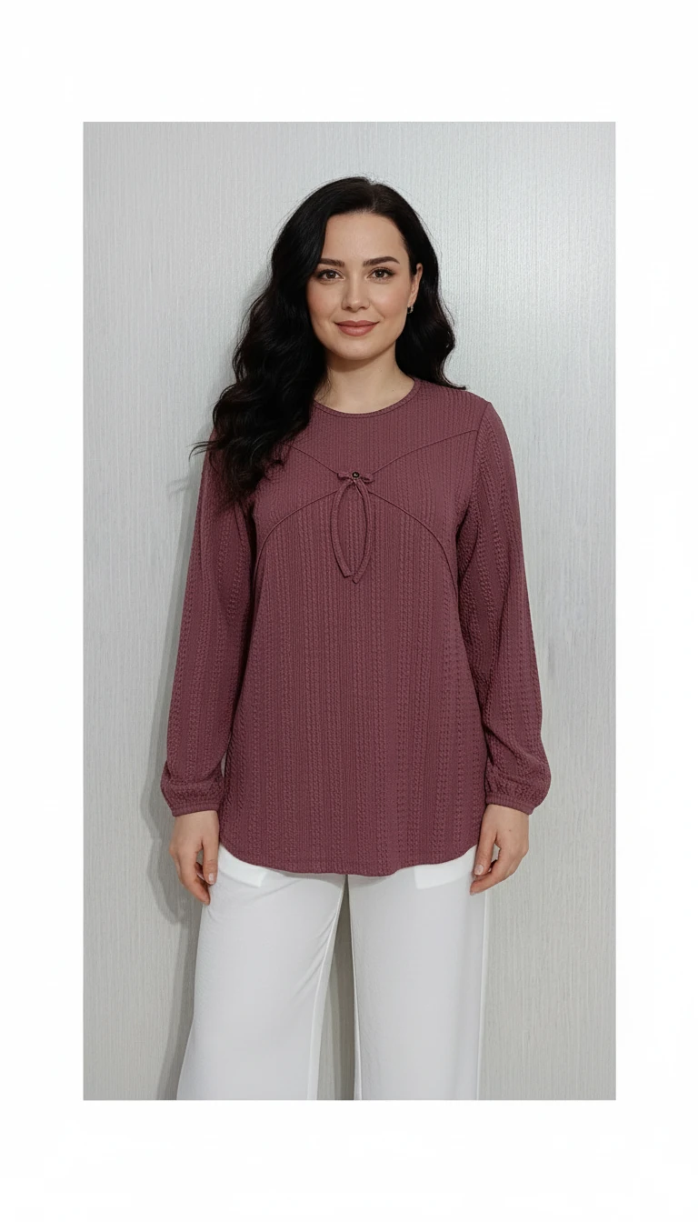 Kışlık Spor Lüx  Bluz H1 - Pudra