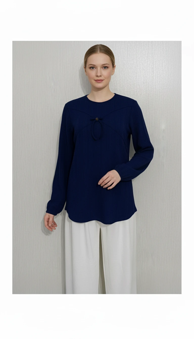 Kışlık Spor Lüx  Bluz H1 - Mavi