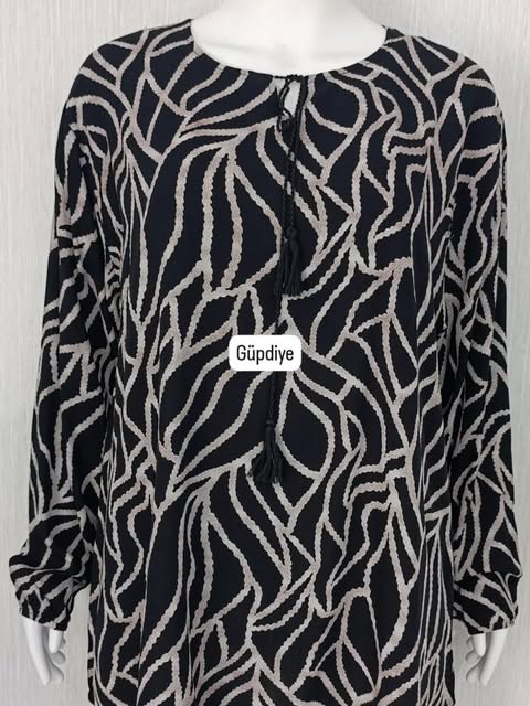 Rahat Kesim Bluz Klasik - Siyah