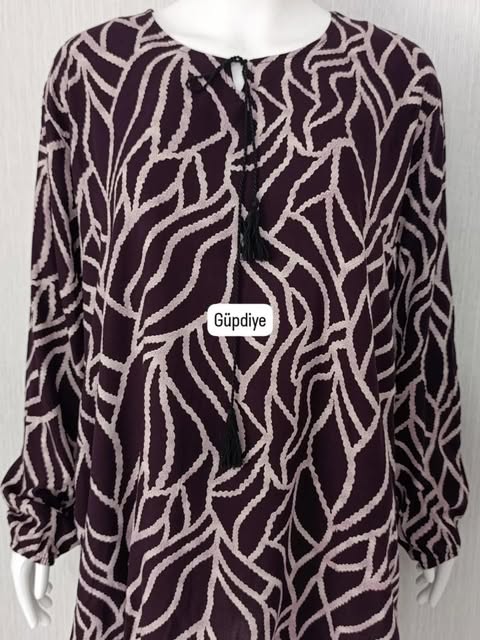 Rahat Kesim Bluz Klasik - Mor