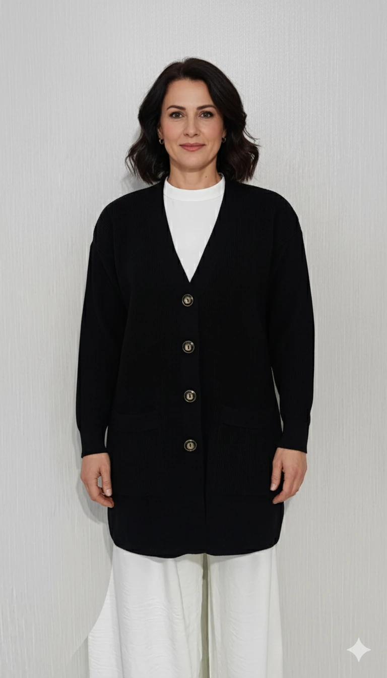 Örme Hırka M2 - Siyah