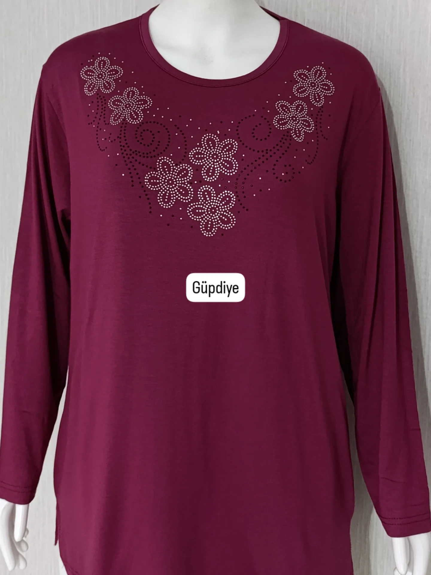 Büyük Beden Taşlı Bluz