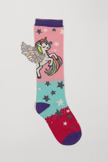 FLYING UNICORN KIZ ÇOCUK DİZALTI ÇORAP