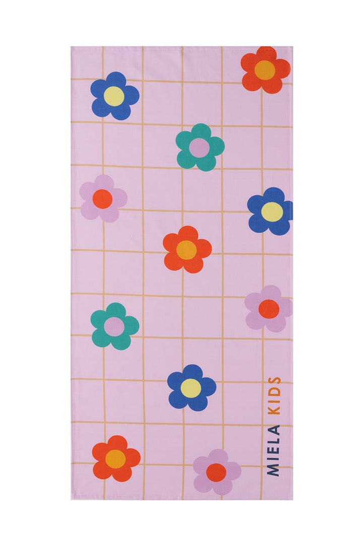 Plaj Havlusu-Plaj Grid Flowers-70x150