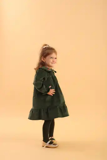 Patique Yeşil Kadife Elbise