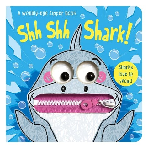 Wobbly-Eye Zipper Books Shh Shh Shark