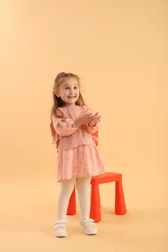 Patique Triko Süveterli Elbise Pembe