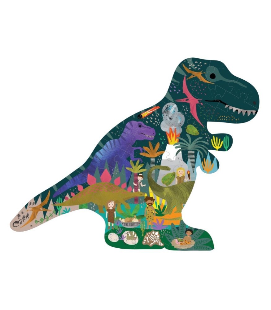 FLOSS & ROCK 40 Parça “Dinozor” Şekilli Yap-Boz / Dino 
