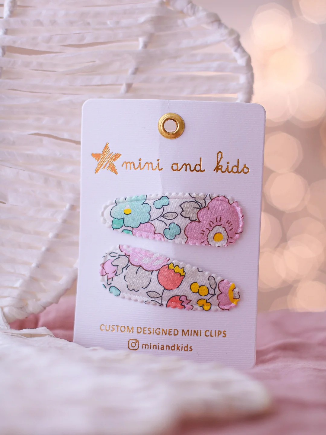Mini & Kids - Mini Klips Çiçekli Toka