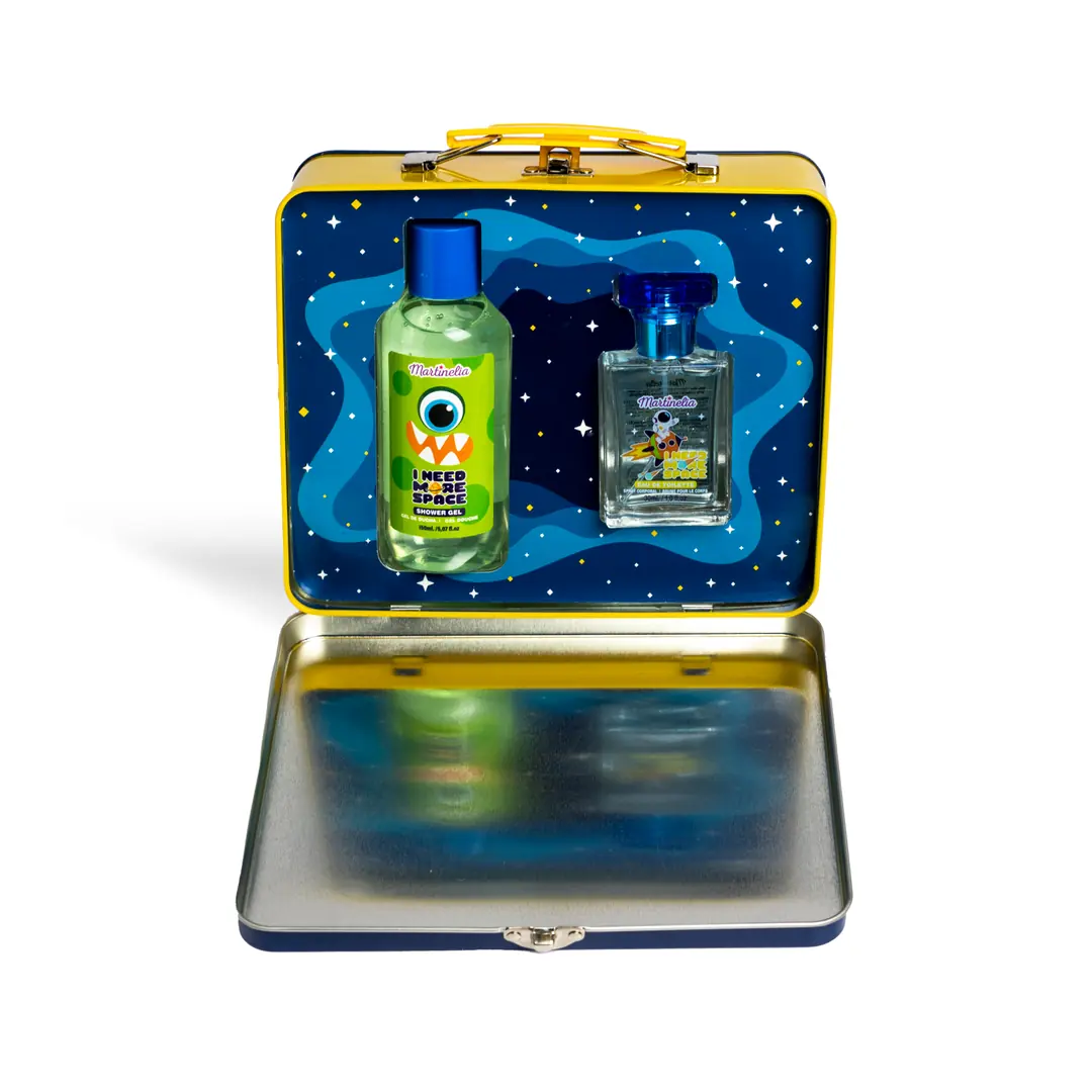 Martinelia Space Erkek Çocuk Metal Kutulu Şampuan ve Parfüm Banyo Seti