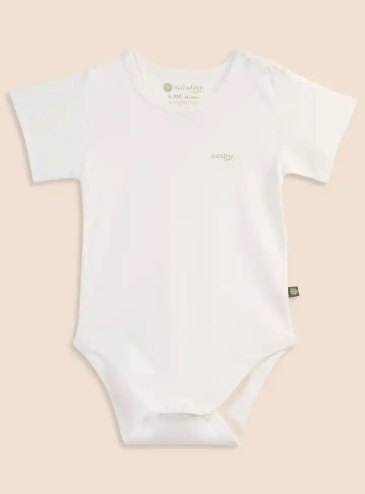 Bebek Body Organik Pamuk Kısa Kol Basic Nature Zıbın 2'li paket