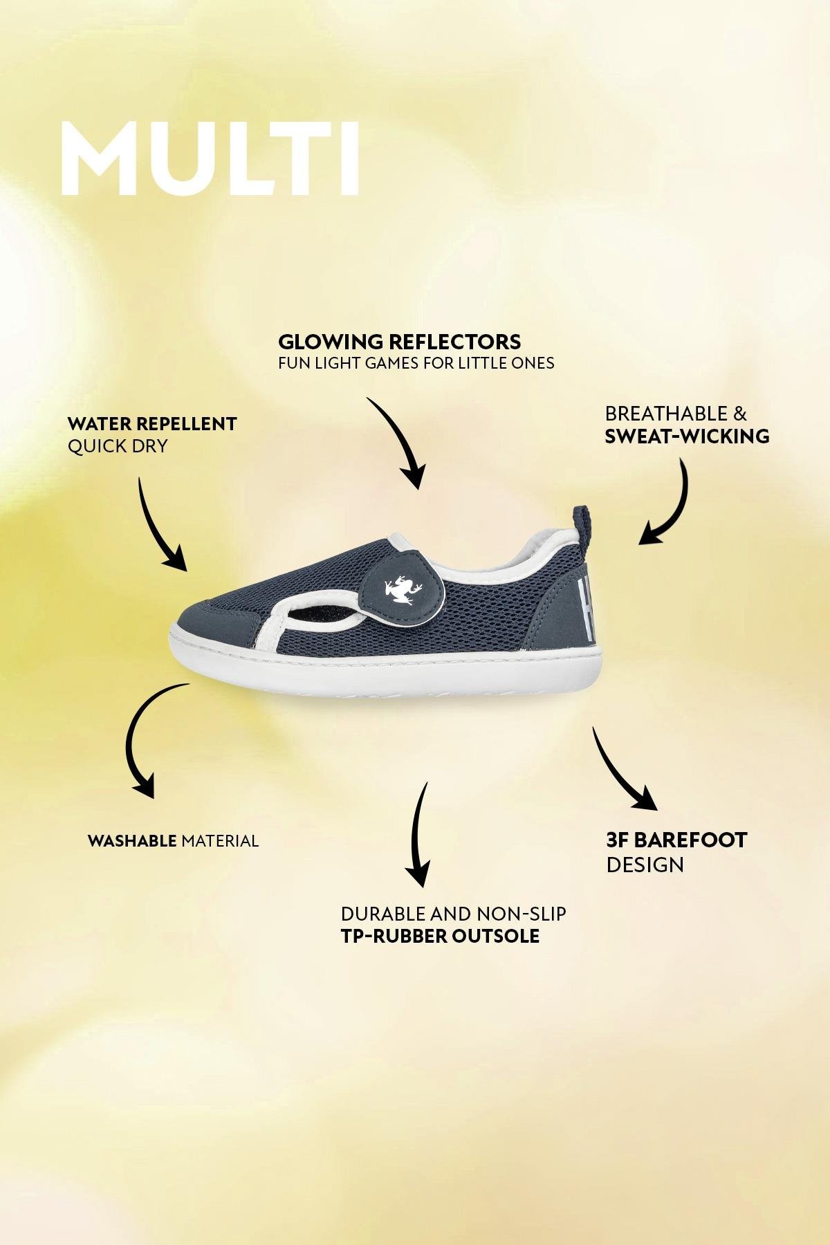 Multi Lacivert Mix Barefoot Çocuk Ayakkabı