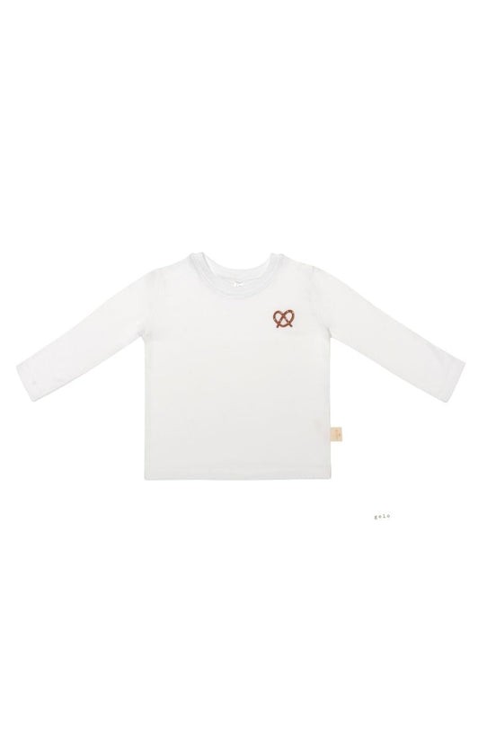 Kraker Nakış Detaylı Uzun Kollu T-shirt