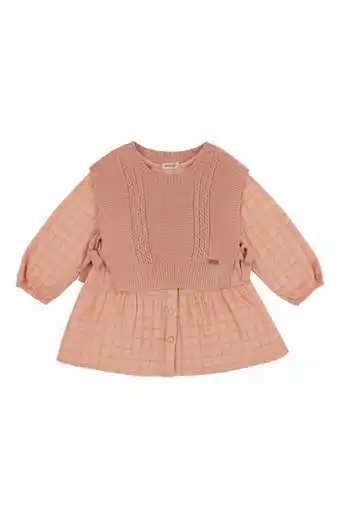 Patique Triko Süveterli Elbise Pembe