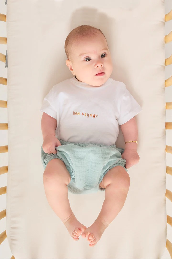 Bon Voyage Nakışlı Slogan Bebek Tshirt