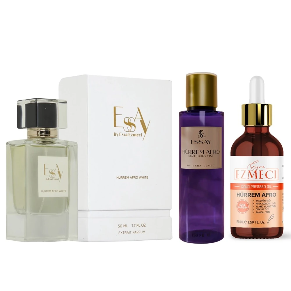 White Parfüm + Hürrem Afro Yağ + Night Body Mist