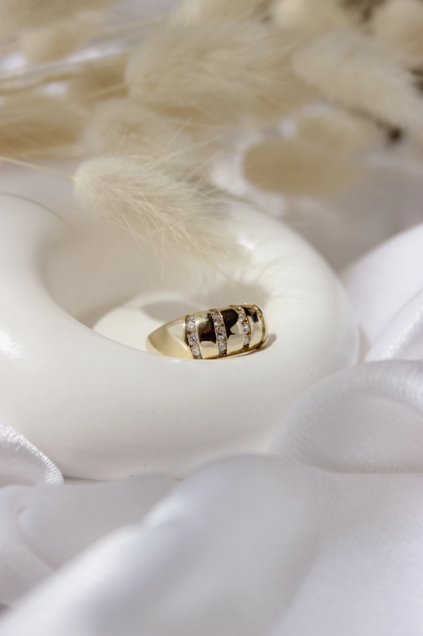 Parıltılı Şerit Çelik Yüzük