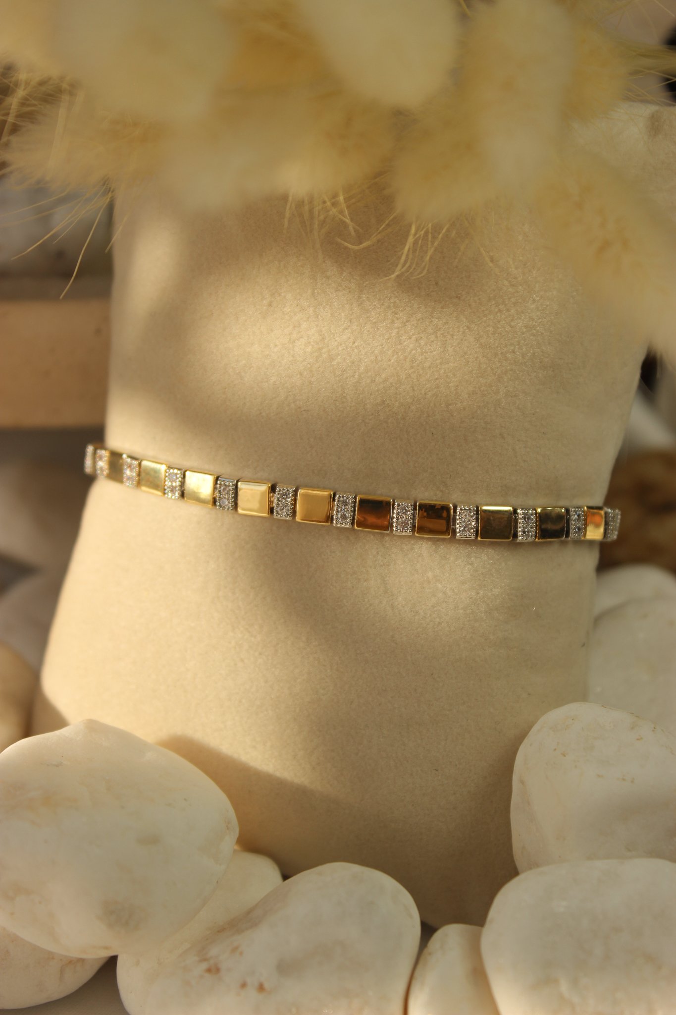 Golden Mosaic Çelik Bileklik 