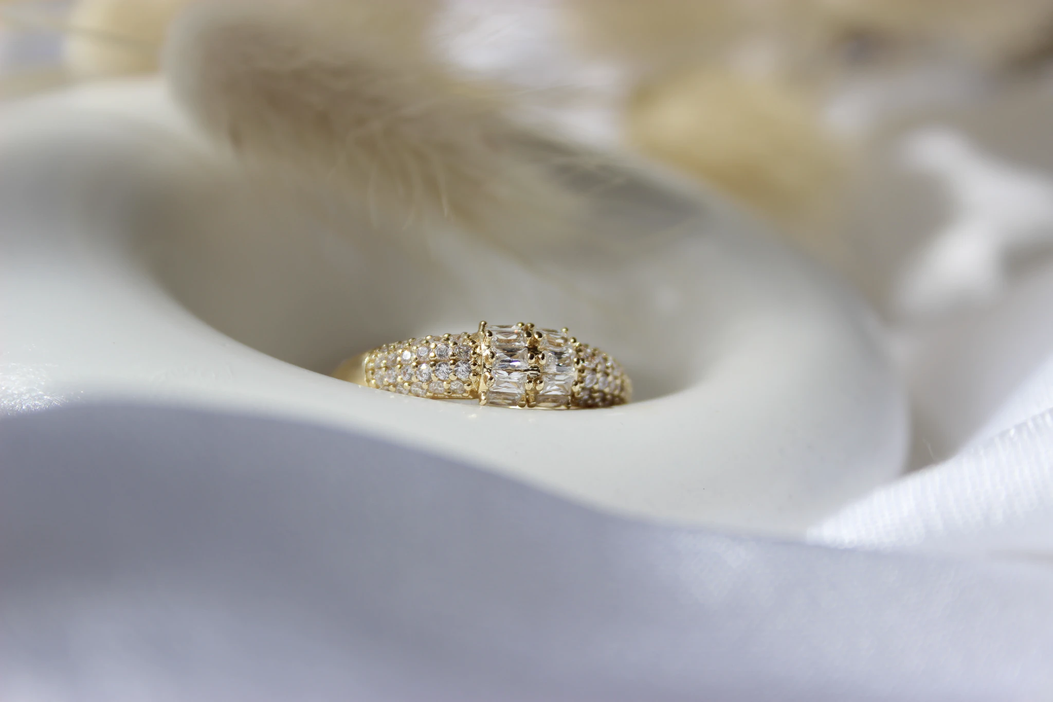 Baget Taşlı Çelik Yüzük