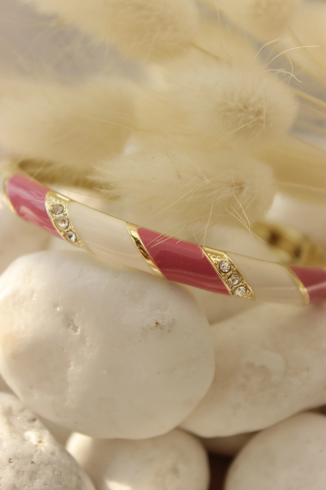 Rosa Stripe Çelik Kelepçe