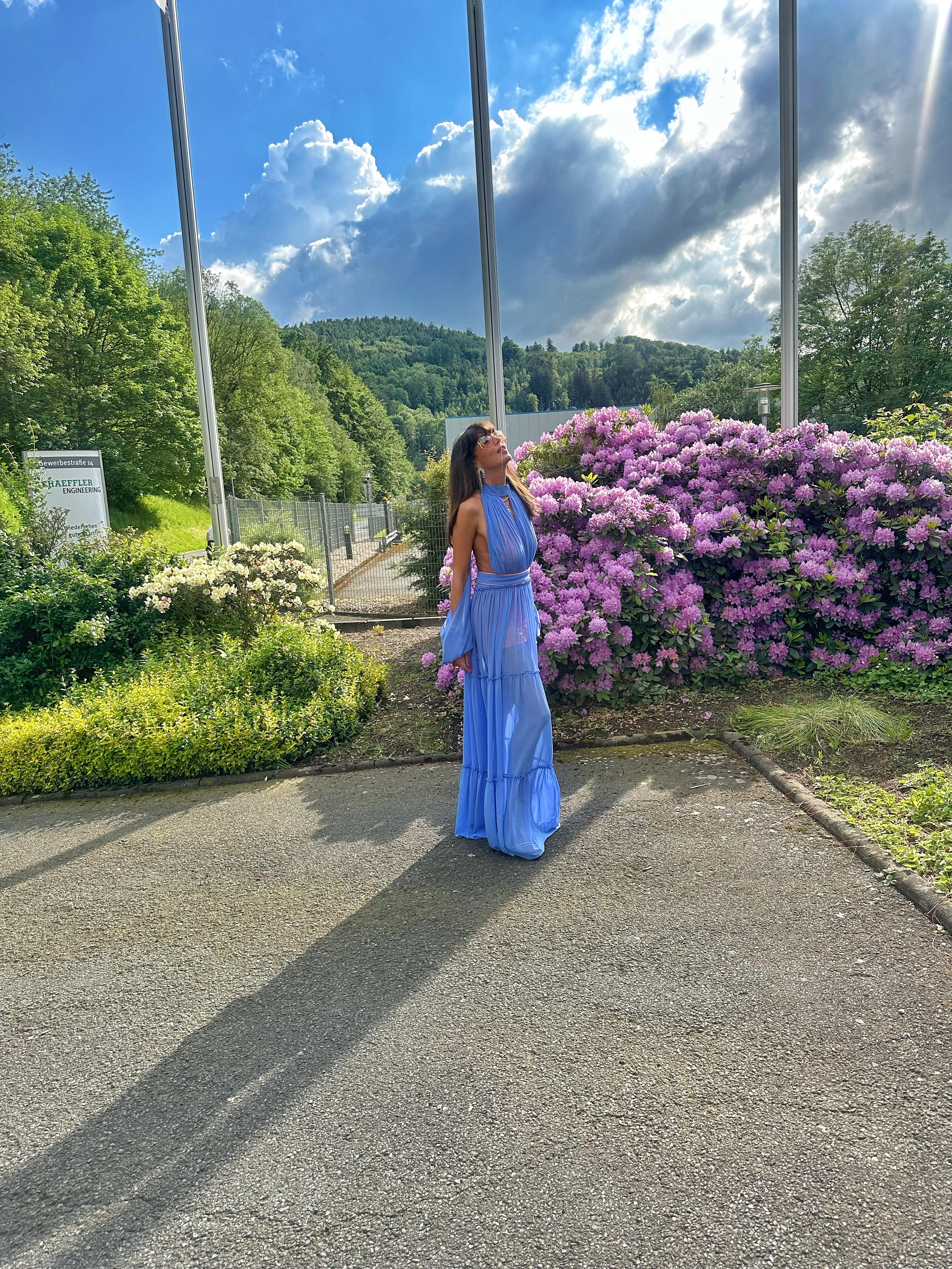 Rainbow Dream Dress in Royal Blue