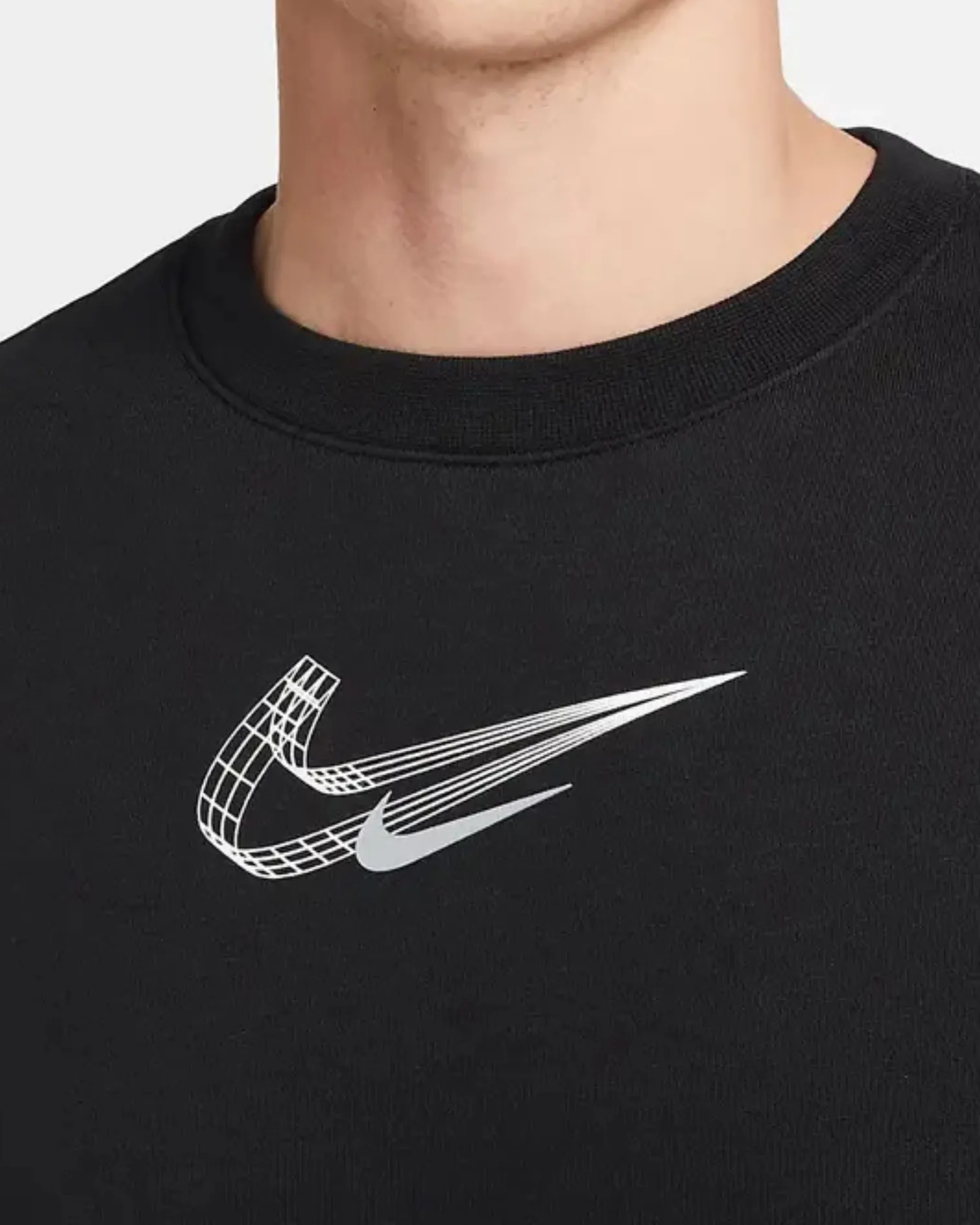 3D Swoosh Graphic Sweatshirt