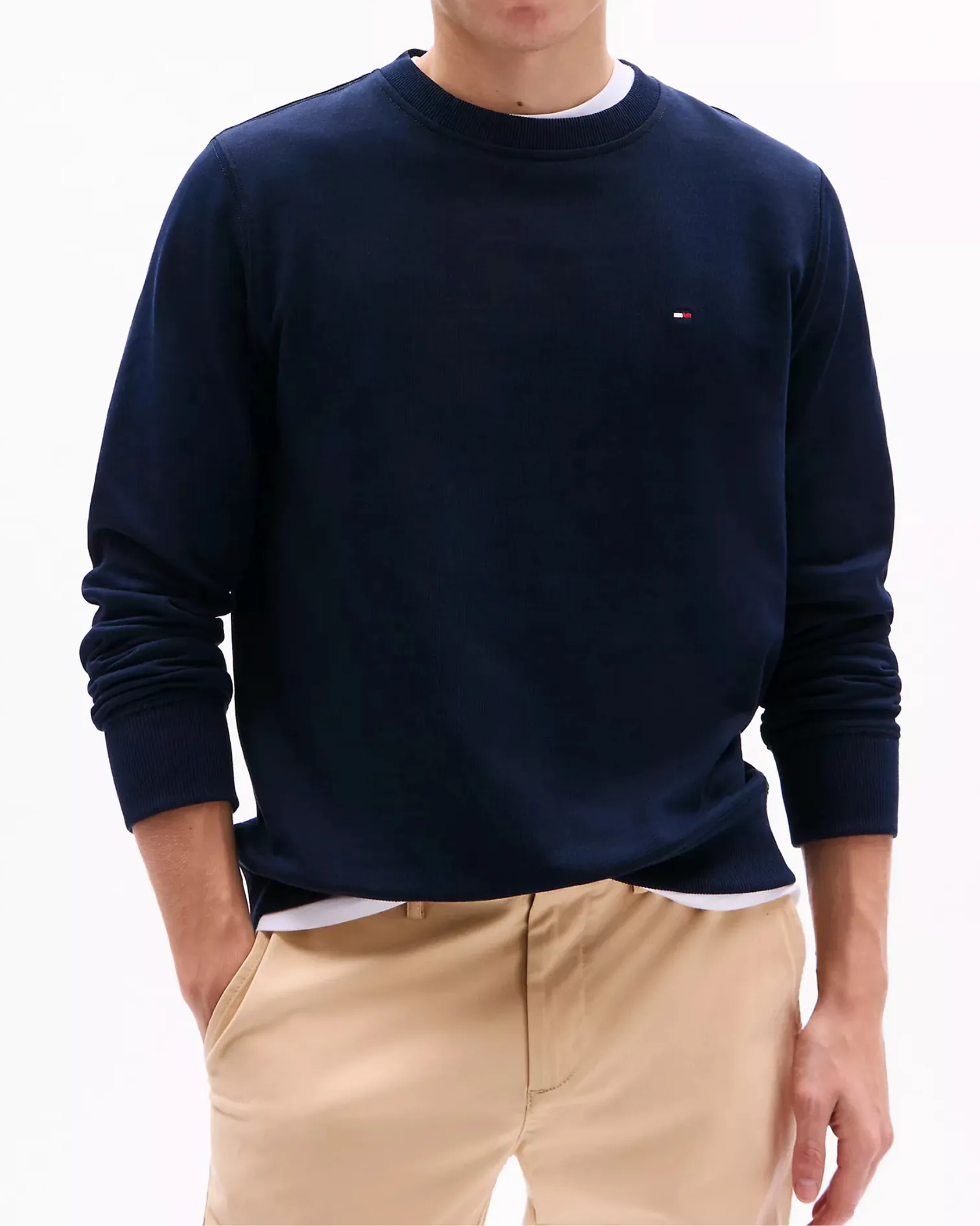 Solid Crewneck Sweatshirt