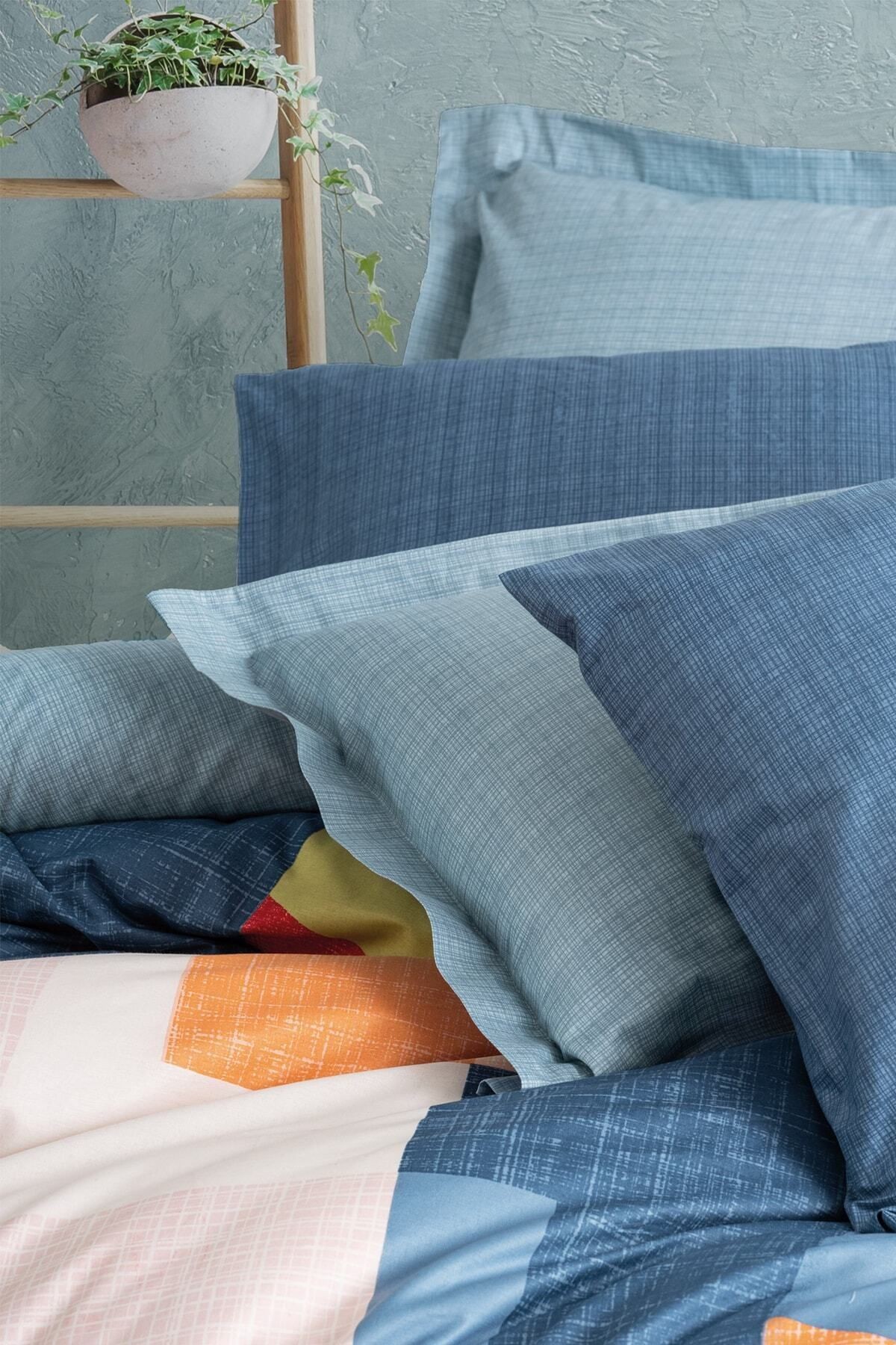 Modern Çift Kişilik Nevresim Takımı Cosy Mavi