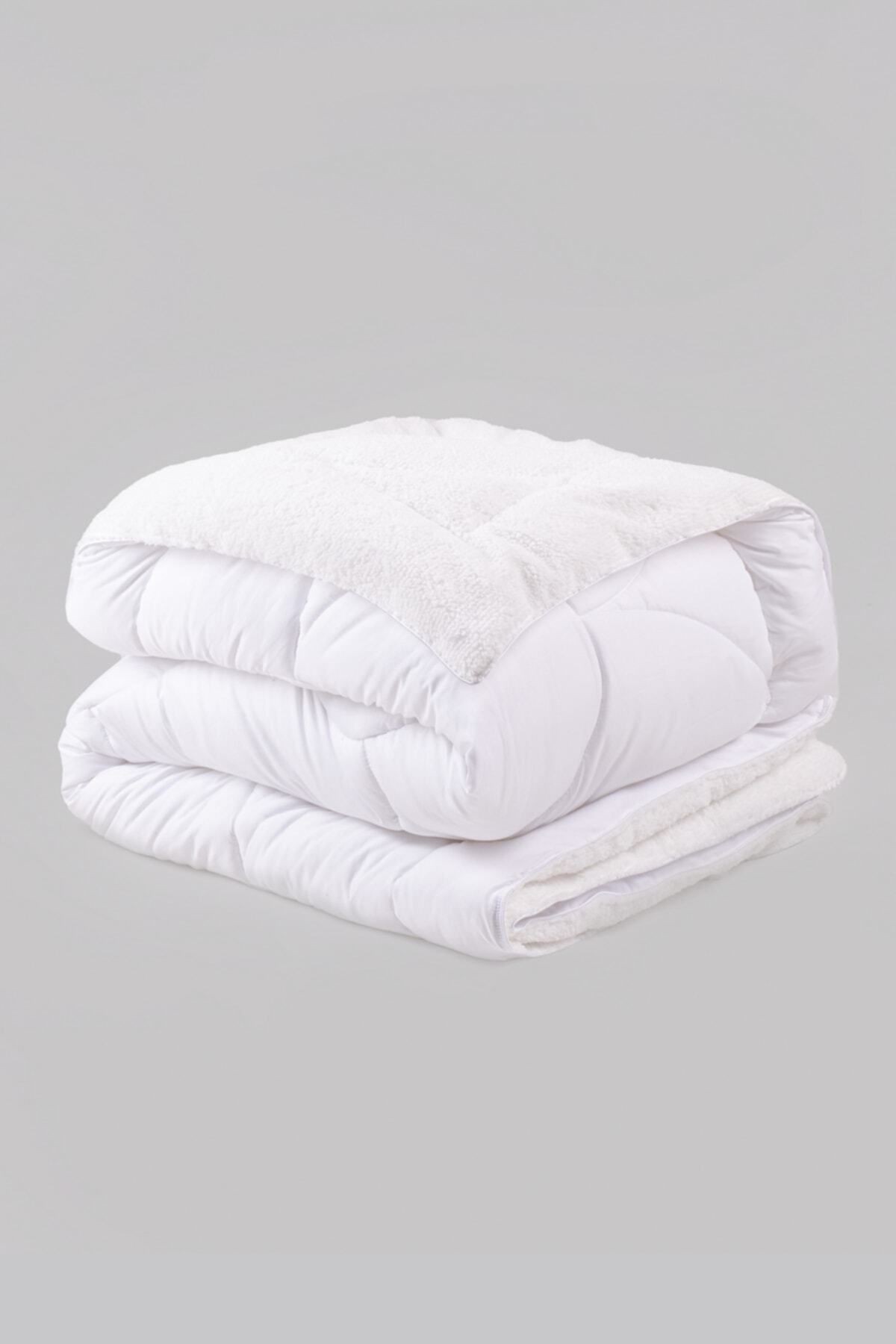 Çift Kişilik Sherpa Yorgan 195x215 Beyaz
