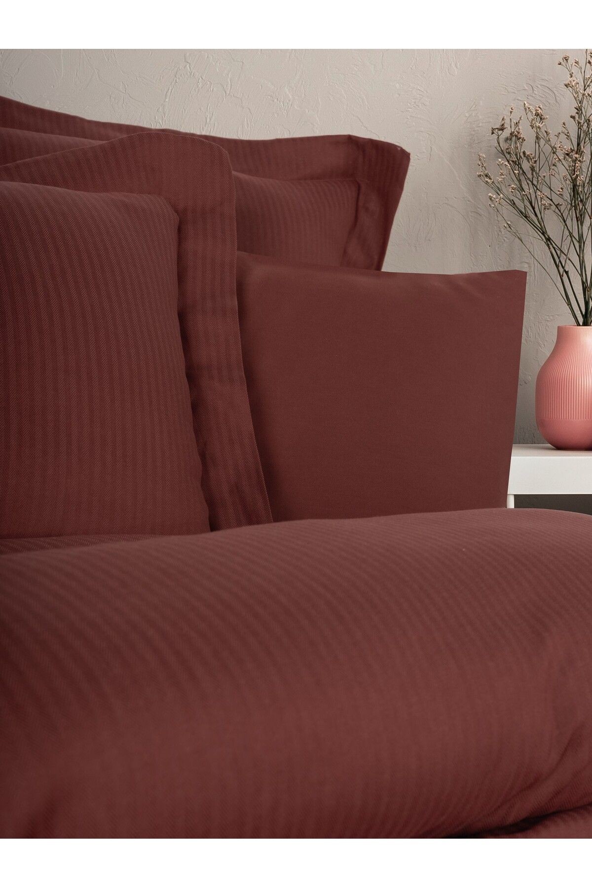 Çift Kişilik Nevresim Takımı Ten Craft Bordo