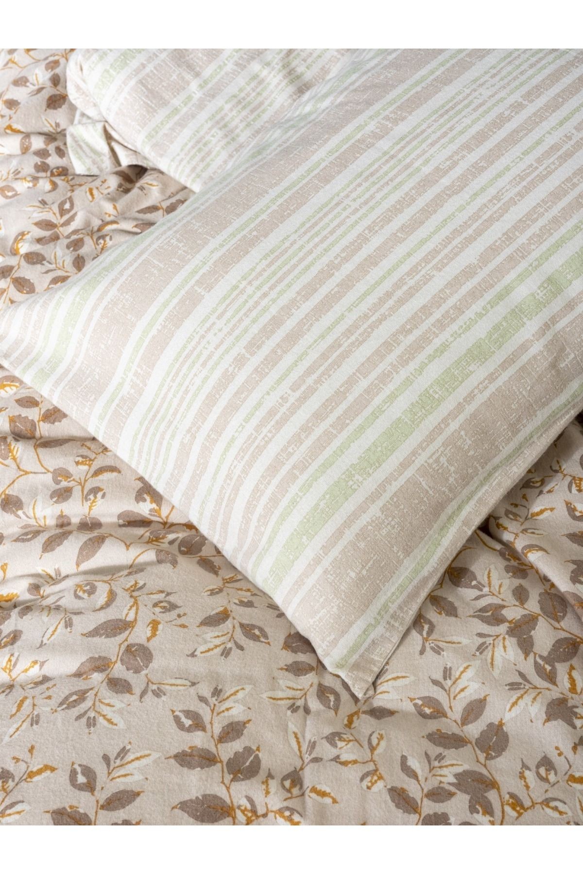 FLANEL NEVRESİM TAKIMI ROOF YESIL ÇİFT KİŞİLİK