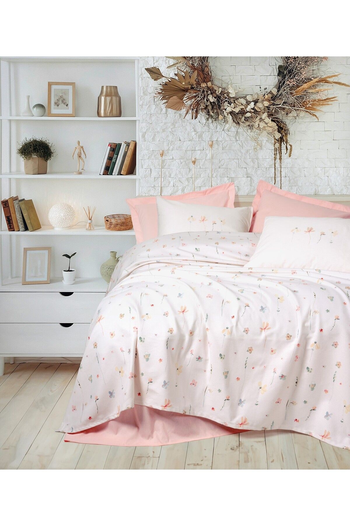 Sweet Tek Kişilik Pike Takımı Calme Pembe